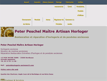 Tablet Screenshot of horlogerie-ancienne-peschel.info
